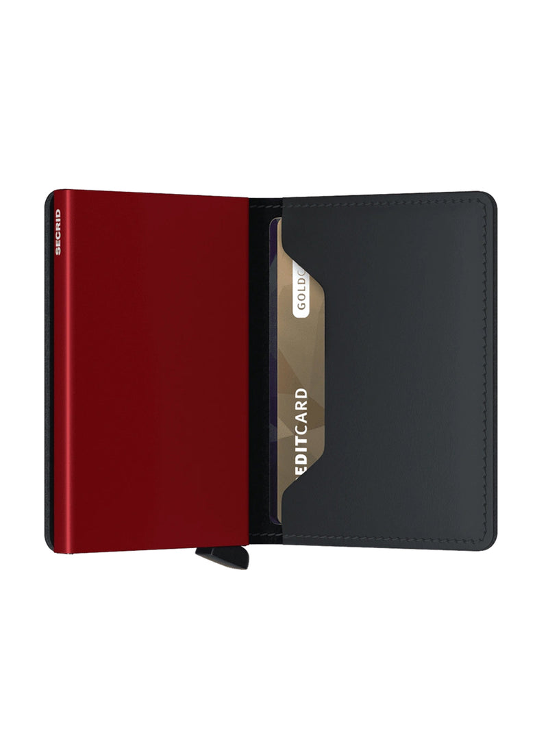 Slimwallet - Matte Black & Red-SECRID WALLET-Over the Rainbow