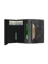 Slimwallet - Vintage Grey Black-SECRID WALLET-Over the Rainbow