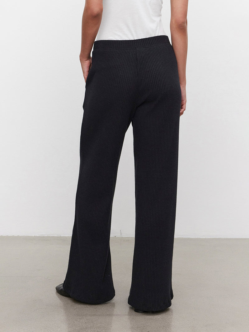 Colleen Rib Pant - Black-Velvet-Over the Rainbow