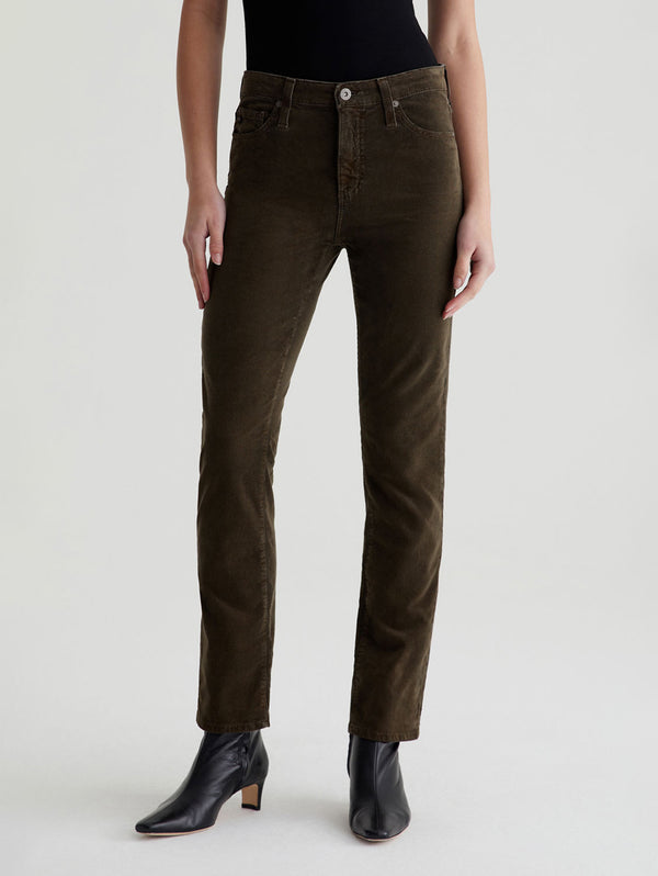 Mari Mid Rise Corduroy Pant - Rich Umber-AG Jeans-Over the Rainbow