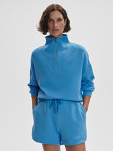 Hawley Half Zip Sweatshirt - Azure Blue-VARLEY-Over the Rainbow