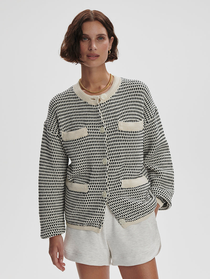 Tidewell Textured Knit Jacket - Birch Multi-VARLEY-Over the Rainbow