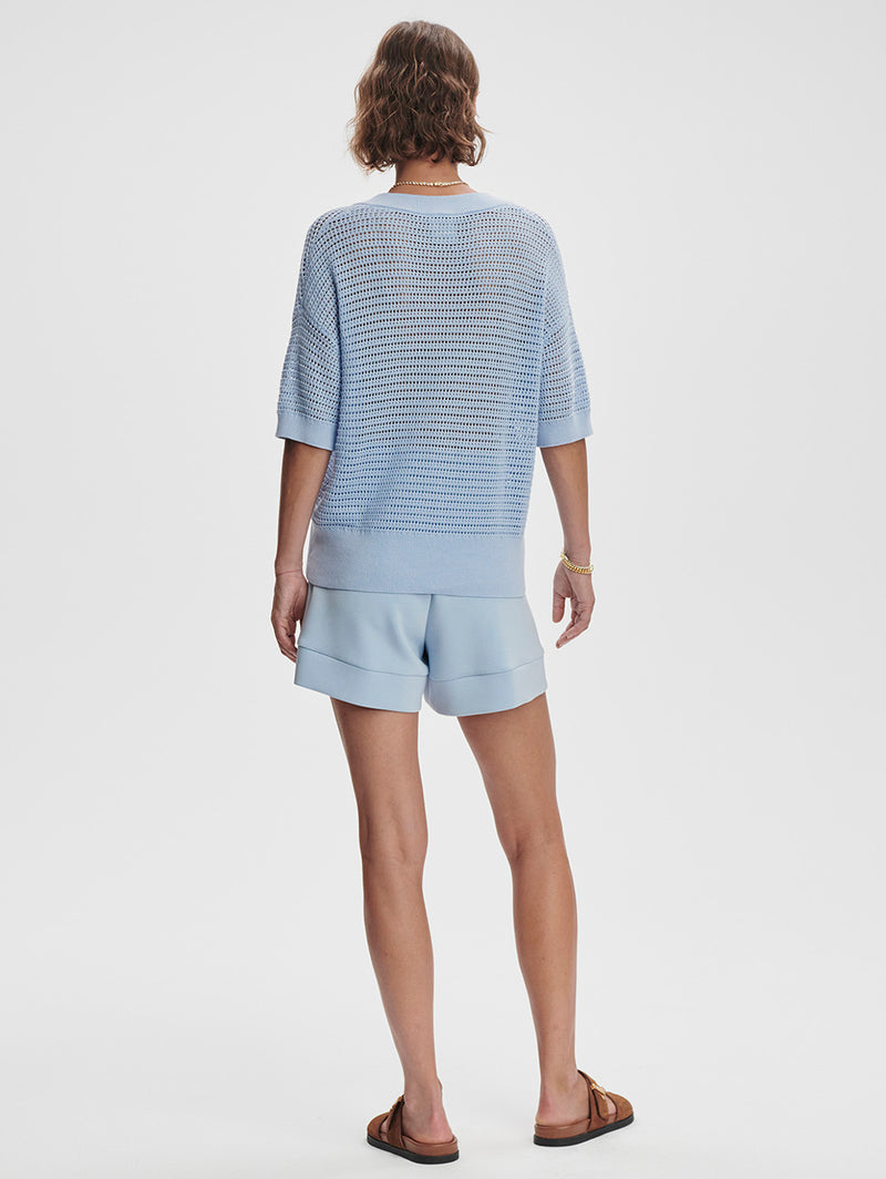 Calle Knit Top - Cashmere Blue-VARLEY-Over the Rainbow