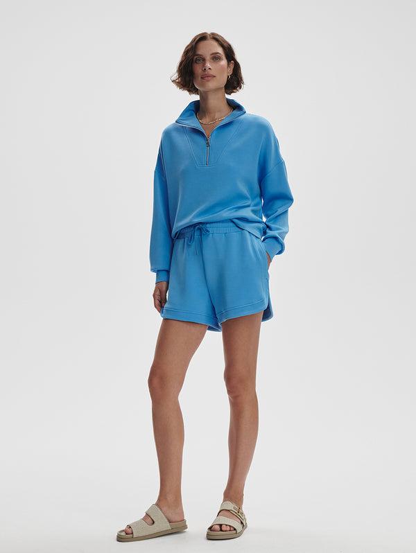 Hawley Half Zip Sweatshirt - Azure Blue-VARLEY-Over the Rainbow