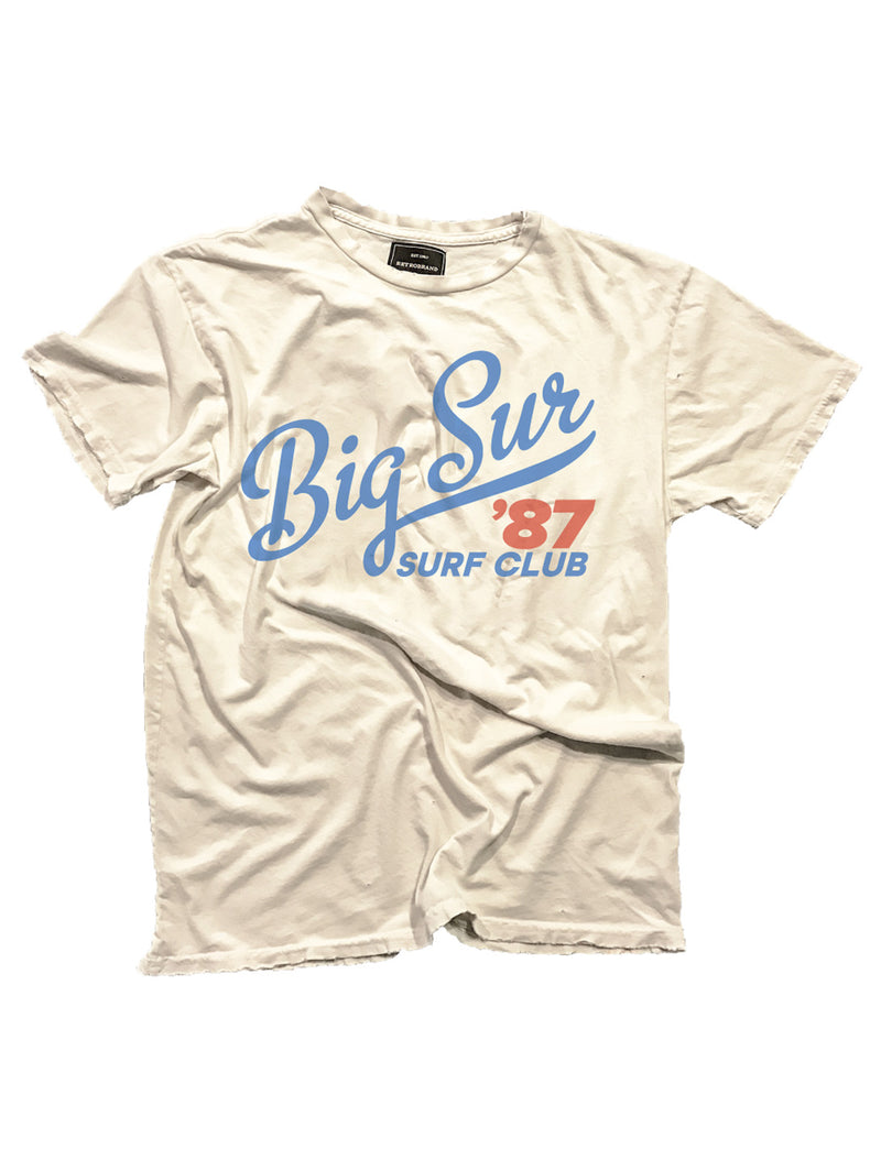 Big Sur Surf Club Tee - Antique White-Retro Brand Black Label-Over the Rainbow