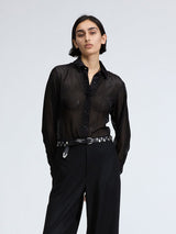 Lila Burnout Shirt - Black-RAG + BONE-Over the Rainbow