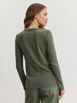 Lizzie Long Sleeve Crew Tee - Marsh-Velvet-Over the Rainbow