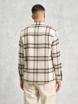 Whiting Overshirt - Ecru + Sage Harp Check-Wax London-Over the Rainbow