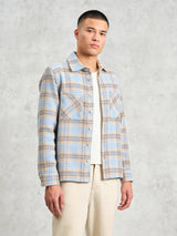 Whiting Overshirt - Pale Blue Earl Check-Wax London-Over the Rainbow