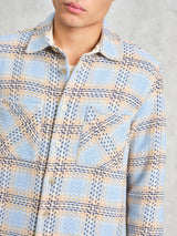 Whiting Overshirt - Pale Blue Earl Check-Wax London-Over the Rainbow