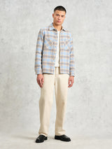 Whiting Overshirt - Pale Blue Earl Check-Wax London-Over the Rainbow