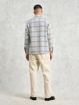 Whiting Overshirt - Pale Blue Earl Check-Wax London-Over the Rainbow