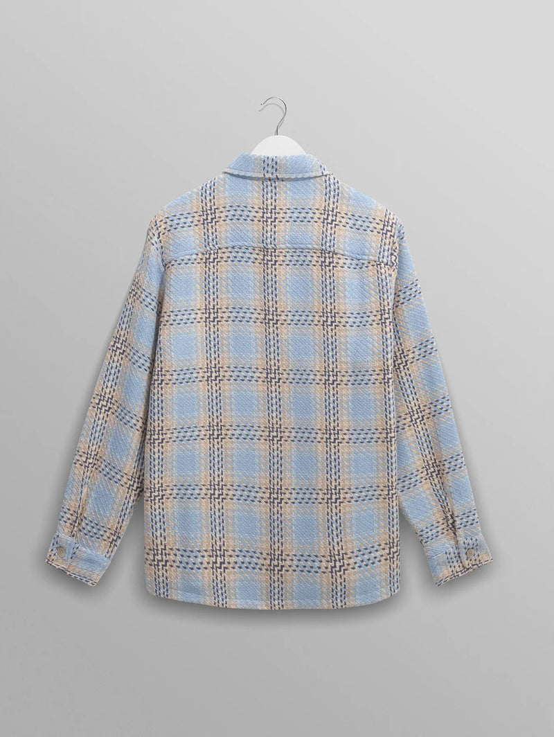 Whiting Overshirt - Pale Blue Earl Check-Wax London-Over the Rainbow