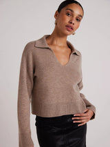 Collared Sweater - Heather Fawn-Bella Dahl-Over the Rainbow