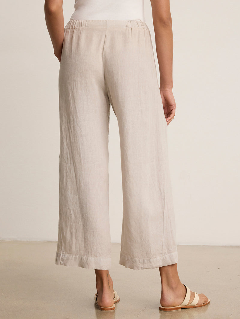 Lola Linen Pant - Cobble-Velvet-Over the Rainbow