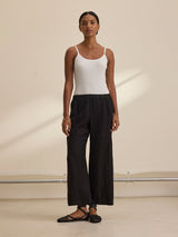 Lola Linen Pant - Black-Velvet-Over the Rainbow