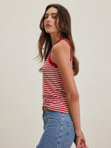 Lua Stripe Tank Top - Red-Velvet-Over the Rainbow