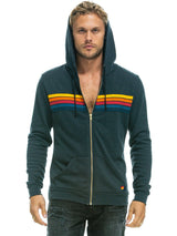 5 Stripe Hoodie - Charcoal-AVIATOR NATION-Over the Rainbow