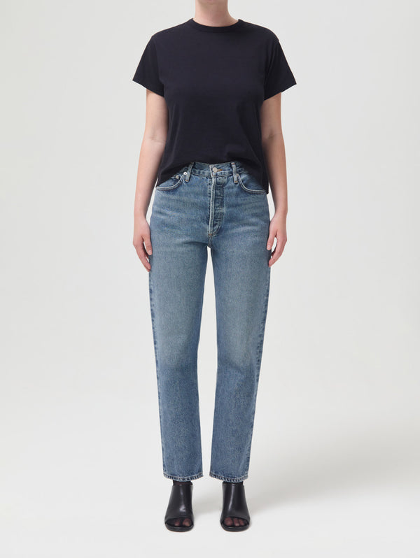 Crop Top & High Waist Ripped Jeans — Arteresa Lynn