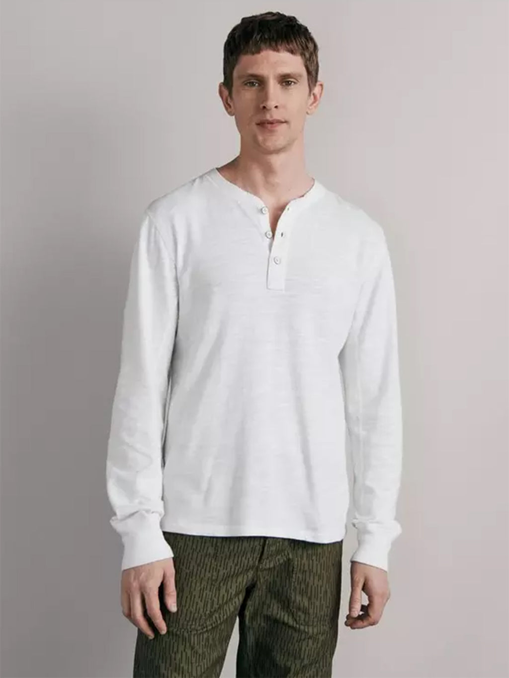 Long Sleeve Henley Shirt - PATRICK ASSARAF
